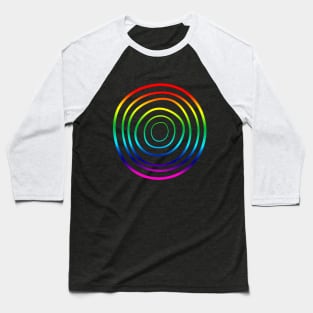 Rainbow Circles Design Baseball T-Shirt